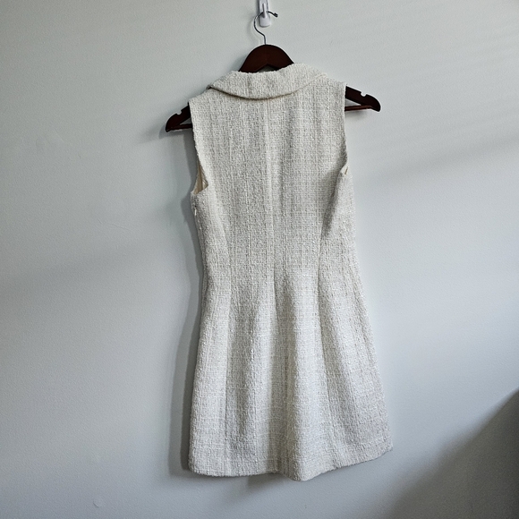 Zara cream Tweed dress textured size xs - Picture 6 of 6